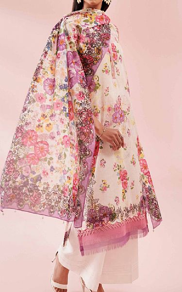 Nishat Ivory/Multi Lawn Suit | Pakistani Lawn Suits- Image 1