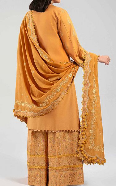 Nishat Dull Orange Cambric Suit | Pakistani Lawn Dress in USA- Image 2