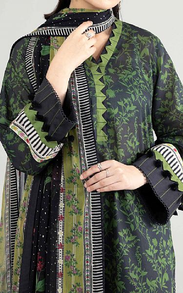 Nishat Black/Green Lawn Suit (2 pcs) | Pakistani Lawn Dress in USA- Image 2