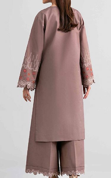 Nishat Rosy Brown Lawn Suit (2 pcs) | Pakistani Lawn Dress in USA- Image 2