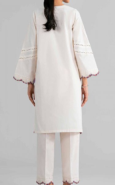 Nishat Off White Lawn Suit (2 pcs) | Pakistani Lawn Dress in USA- Image 2