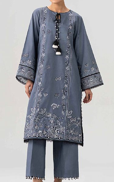 Nishat Slate Grey Dobby Suit (2 pcs) | Pakistani Lawn Dress in USA- Image 1