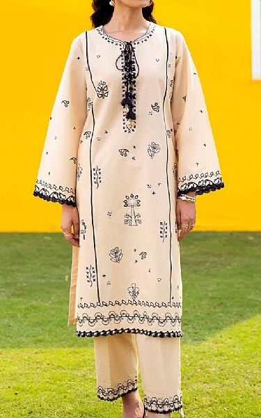 Nishat Ivory Lawn Suit (2 pcs) | Pakistani Lawn Dress in USA- Image 1