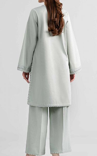 Nishat Light Grey Lawn Suit (2 pcs) | Pakistani Lawn Dress in USA- Image 2