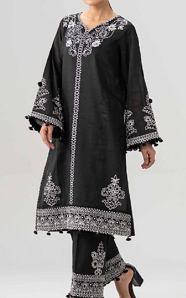 Nishat Black Dobby Suit (2 pcs) | Pakistani Lawn Dress in USA- Image 1