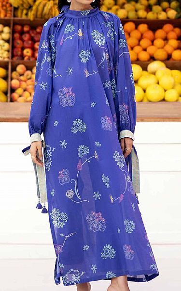Nishat Blueberry Lawn Suit (2 pcs) | Pakistani Lawn Dress in USA- Image 1