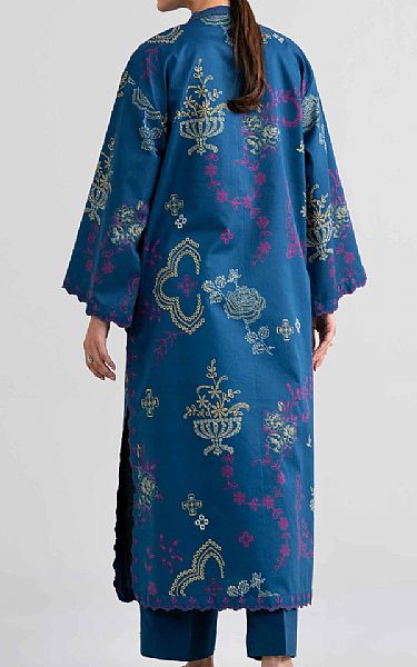 Nishat Teal Blue Lawn Suit (2 pcs) | Pakistani Lawn Dress in USA- Image 2