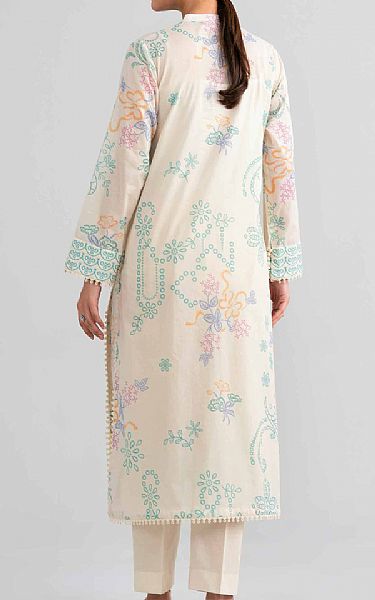 Nishat Off White Lawn Suit (2 pcs) | Pakistani Lawn Dress in USA- Image 2