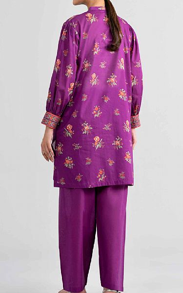 Nishat Magenta Lawn Suit (2 pcs) | Pakistani Lawn Dress in USA- Image 2