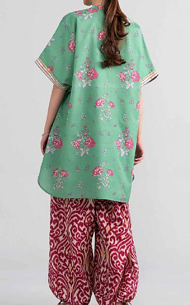 Nishat Sea Green Lawn Suit (2 pcs) | Pakistani Lawn Dress in USA- Image 2