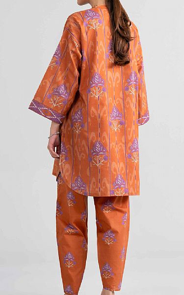 Nishat Rust Lawn Suit (2 pcs) | Pakistani Lawn Dress in USA- Image 2