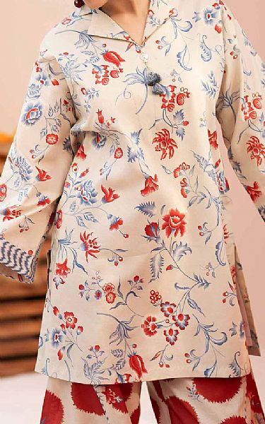 Nishat Off White Lawn Suit (2 pcs) | Pakistani Lawn Dress in USA- Image 2