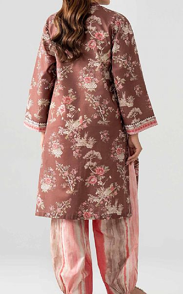 Nishat Rosy Brown Lawn Suit (2 pcs) | Pakistani Lawn Dress in USA- Image 2