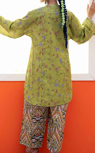 Nishat Lime Green Lawn Suit (2 pcs) | Pakistani Lawn Dress in USA- Image 2