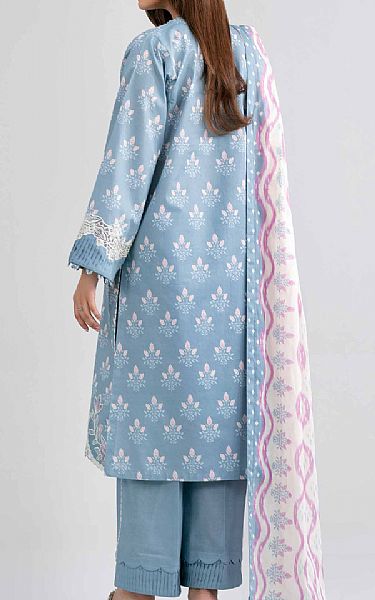 Nishat Carolina Blue Lawn Suit | Pakistani Lawn Dress in USA- Image 2