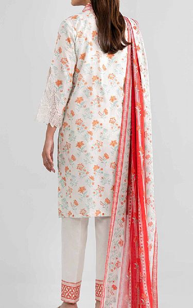 Nishat Off White Lawn Suit | Pakistani Lawn Dress in USA- Image 2