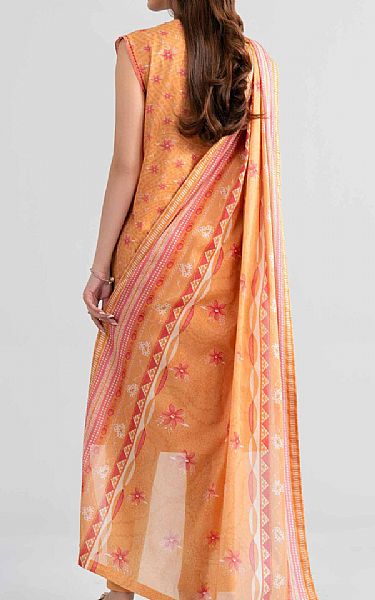 Nishat Persian Orange Lawn Suit | Pakistani Lawn Dress in USA- Image 2