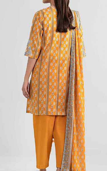 Nishat Orange Lawn Suit | Pakistani Lawn Dress in USA- Image 2