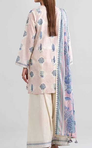 Nishat Off White/Pale Pink Lawn Suit | Pakistani Lawn Dress in USA- Image 2