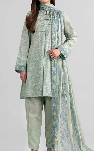 Nishat Summer Green Lawn Suit | Pakistani Lawn Dress in USA- Image 1