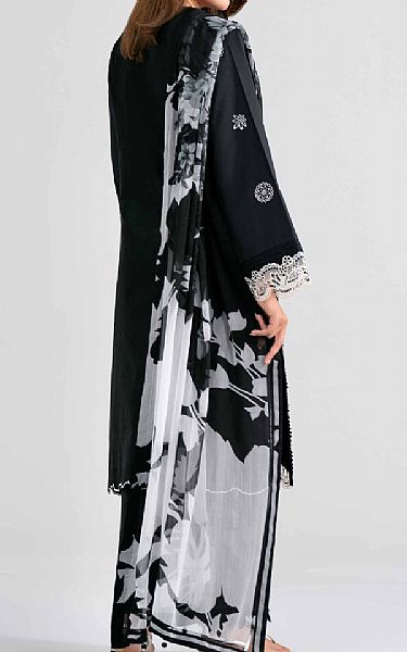 Nishat Black/Off White Lawn Suit | Pakistani Lawn Dress in USA- Image 2