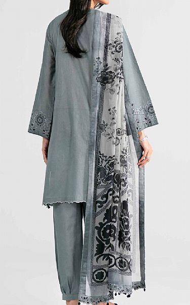 Nishat Grey Lawn Suit | Pakistani Lawn Dress in USA- Image 2