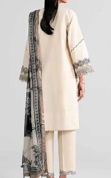Nishat Off White Lawn Suit | Pakistani Lawn Dress in USA- Image 2