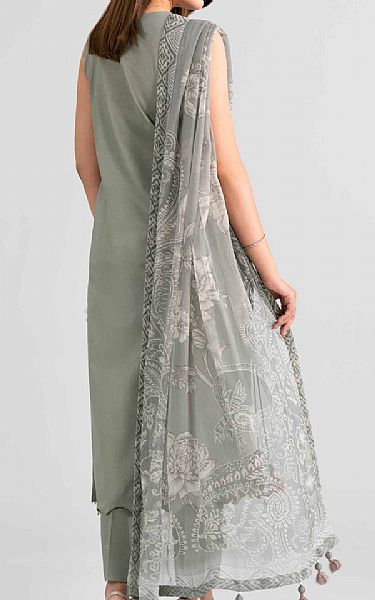 Nishat Sage Green Lawn Suit | Pakistani Lawn Dress in USA- Image 2