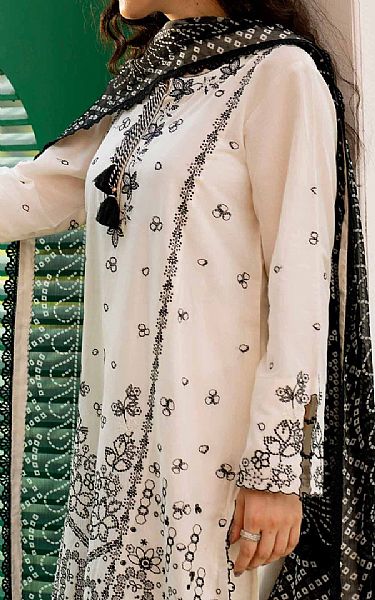 Nishat Off White Lawn Suit | Pakistani Lawn Dress in USA- Image 2