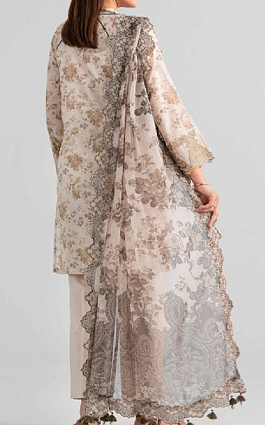 Nishat Ivory Lawn Suit | Pakistani Lawn Dress in USA- Image 2