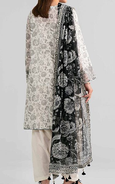 Nishat Off White/Black Lawn Suit | Pakistani Lawn Dress in USA- Image 2