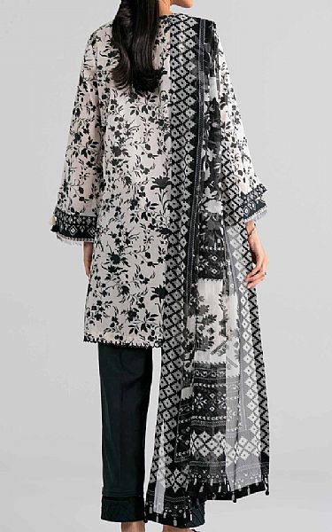 Nishat Off White/Black Lawn Suit | Pakistani Lawn Dress in USA- Image 2