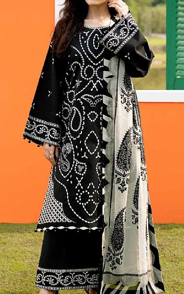 Nishat Black Lawn Suit | Pakistani Lawn Dress in USA- Image 1