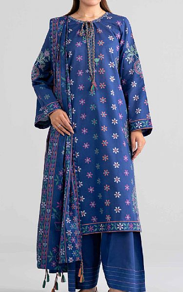 Nishat Blue Lawn Suit | Pakistani Lawn Dress in USA- Image 1