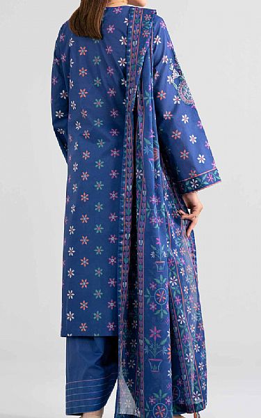 Nishat Blue Lawn Suit | Pakistani Lawn Dress in USA- Image 2