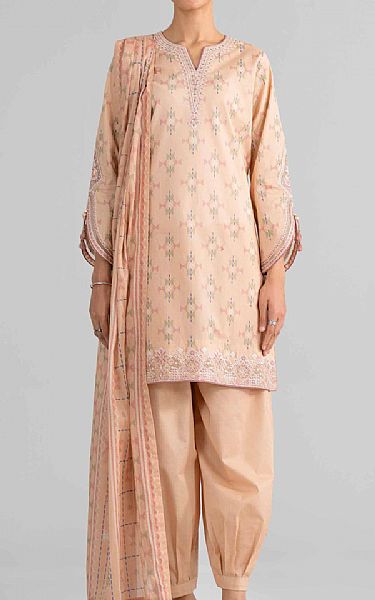 Nishat Peach Lawn Suit | Pakistani Lawn Dress in USA- Image 1