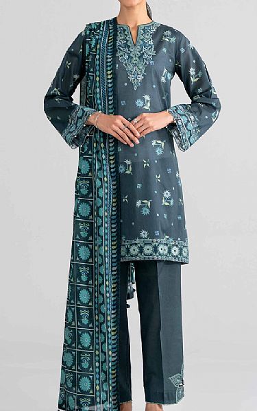 Nishat Pickled Bluewood Lawn Suit | Pakistani Lawn Dress in USA- Image 1
