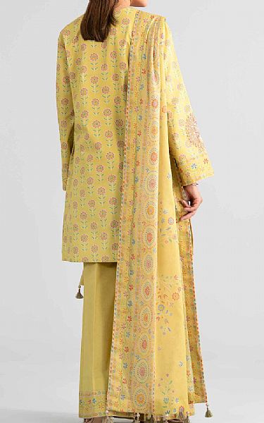 Nishat Pastel Yellow Lawn Suit | Pakistani Lawn Dress in USA- Image 2