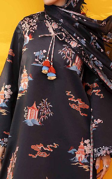Nishat Black Lawn Suit | Pakistani Lawn Dress in USA- Image 2