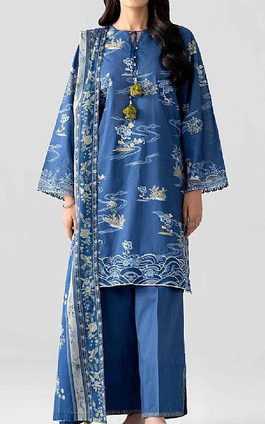 Nishat Blue Lawn Suit | Pakistani Lawn Dress in USA- Image 1