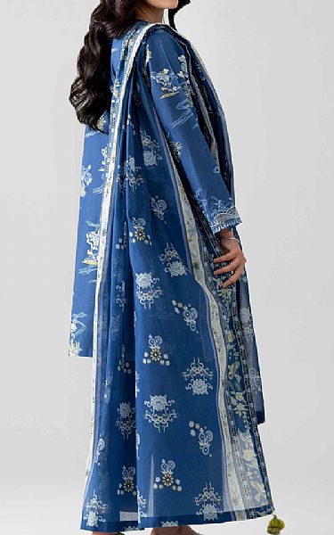 Nishat Blue Lawn Suit | Pakistani Lawn Dress in USA- Image 2