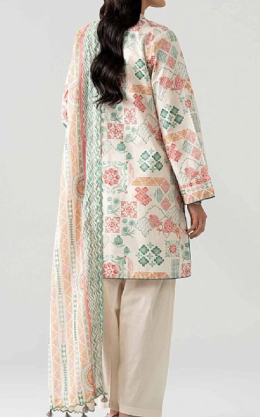 Nishat Off White Lawn Suit | Pakistani Lawn Dress in USA- Image 2