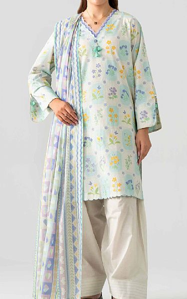 Nishat Off White Lawn Suit | Pakistani Lawn Dress in USA- Image 1