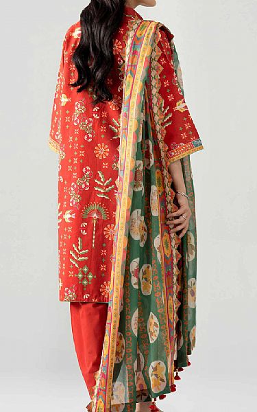 Nishat Persian Red Lawn Suit | Pakistani Lawn Dress in USA- Image 2
