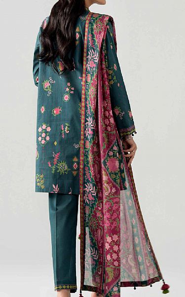 Nishat Beetle Green Lawn Suit | Pakistani Lawn Dress in USA- Image 2