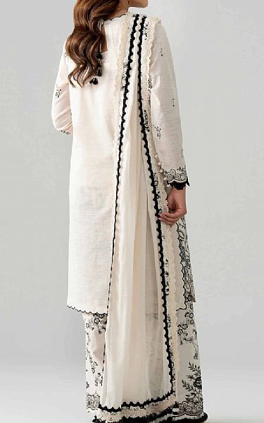 Nishat Off White Lawn Suit | Pakistani Lawn Dress in USA- Image 2