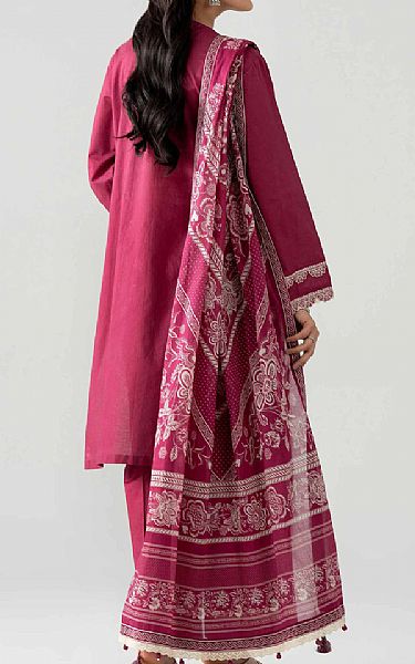 Nishat Raspberry Rose Dobby Suit | Pakistani Lawn Dress in USA- Image 2