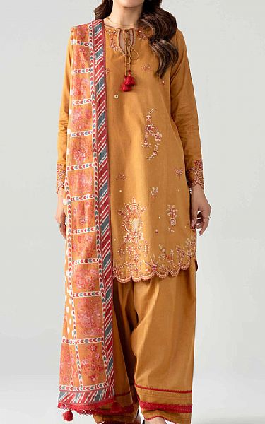 Nishat Butterscotch Dobby Suit | Pakistani Lawn Dress in USA- Image 1