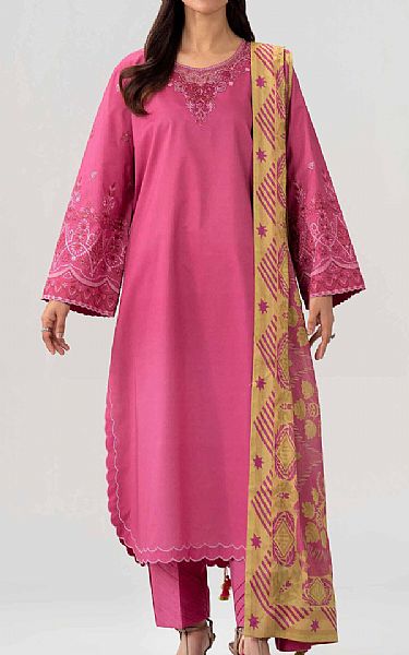 Nishat Warm Pink Dobby Suit | Pakistani Lawn Dress in USA- Image 1