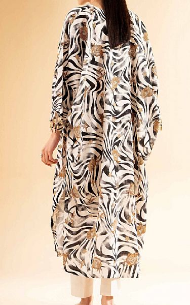 Nishat Black/Off White Lawn Suit (2 pcs) | Pakistani Lawn Dress in USA- Image 2